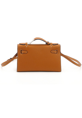 Tiger Lyly Garbo Litchi Leather Bag 9 Camel