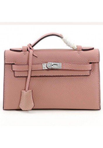 Tiger Lyly Garbo Litchi Leather Bag 9 Pink