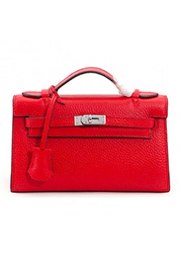 Tiger Lyly Garbo Litchi Leather Bag 9 Red