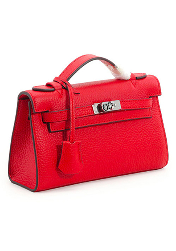 Tiger Lyly Garbo Litchi Leather Bag 9 Red