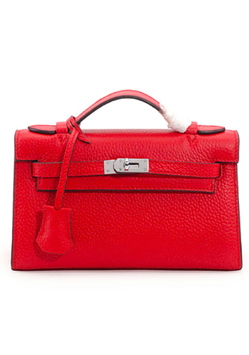 Tiger Lyly Garbo Litchi Leather Bag 9 Red