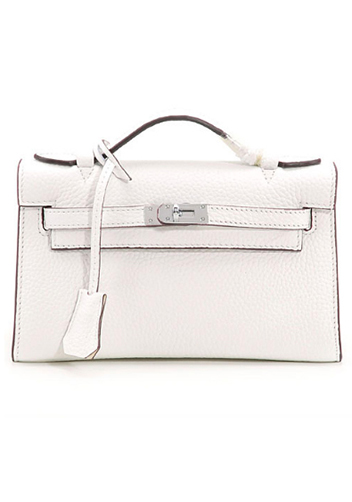 Tiger Lyly Garbo Litchi Leather Bag 9 White