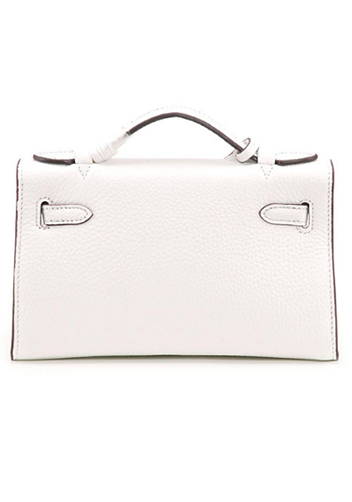 Tiger Lyly Garbo Litchi Leather Bag 9 White