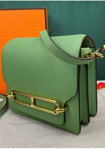 Tiger LyLy Zoe Palmprint Leather Shoulder Bag Green