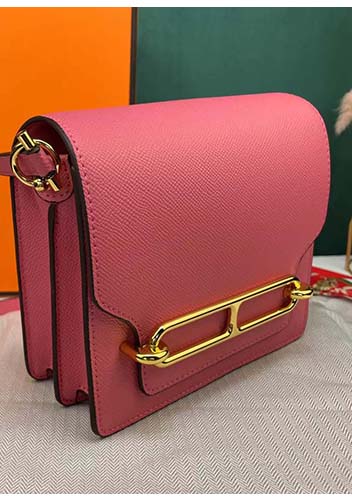 Tiger LyLy Zoe Palmprint Leather Shoulder Bag Hot Pink